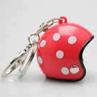 Custom colors Fashion mini Metal safety helmet keychain for Children's