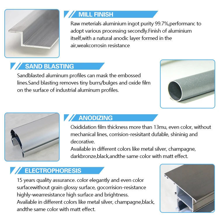 Custom Size Sliding Windows Aluminum Extruded Profiles