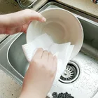 Kitchen 50 Pcs Lazy Oil-absorbing Duster Cloth Disposable Dish Cloth Dish Rags Embossing Kitchen Paper 30*25 Cm