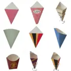 Food paper cones to holder the crepe with logo printed