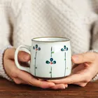 Ceramic Coffee Cheap Prices Wholesale Sets Chinese Japanese Style Blue Ceramic Material Mugs Coffee Tea Cups With Handle