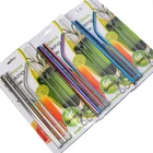 Reusable stainless steel drinking straws with brush wholesale eco friendly product