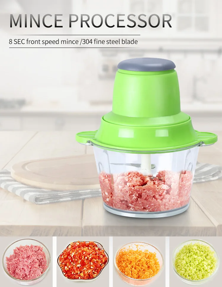 Kitchen Tools Simple Desktop Style Mini Food Chopper Plastic Automatic Meat Grinders