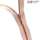 1# Small Teeth Rose Gold Closed End Metal Zipper For Bags