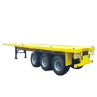 2alxe 3alxe 20ft 40ft Flatbed Transport Container Semi truck trailer