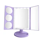 Tri-fold vanity hollywood LED Make up Mirrors with light