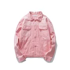 Trendy Women Coat Turndown Collar Mens Korean Fashion Denim Jacket For Couple