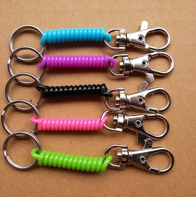 Coil Bungee Cord Keychain 