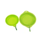 Silicone Collapsible Dog Bowl Plastic Feeder Pet Cat Food Foldable Travel Dog Bowl