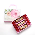 chocolate boxes design rigid paper boxes for chocolate bar chocolate pink drawer box