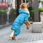 2020 new double durable raincoat pet dog three-piece split raincoat medium dog coats for dogs
