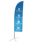 Textile Advertising Teardrop Beach Garden Flag Outdoor Flying Banner Stands