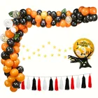 balloon inflator helium arch 3 in 1 set for party decoration yellow and black foil magic halloween baloon arch kit