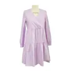 Color Dress FASHION SUPPLIER PURE COLOR V-NECK PLEATS LOOSE DRESS JUPE FALDA SAYA FOR WOMEN LADIES GIRLS FEMALE