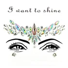 3D Eye Tattoo Stickers DIY Face Makeup Decoration Diamond Jewel Temporary Tattoo Prom Club