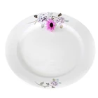Simple pattern white round hotel fine bone china dinner plate set made in china