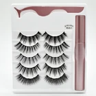 Eyelashes Gold Pairs Eyelashes 5 Pairs Mixed Magnetic Eyelashes With Tweezers Gold Lashes Eyeliner