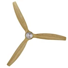 Room 36'' 56 52 inch Wood Blade Brushed Satin Nickel AC DC Copper Motor Ceiling Fan With Maple 120V 60Hz