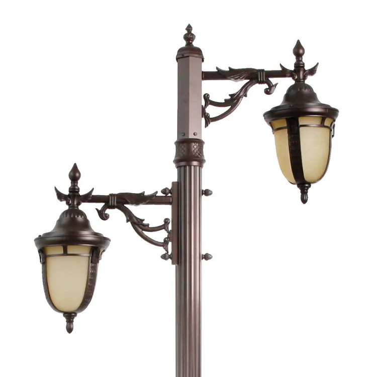 New design European Style garden light antique outdoor lighting waterproof double heads triple heads street light