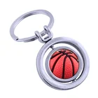 Personalized football shaped keychain golf ball keyring basketball key chain