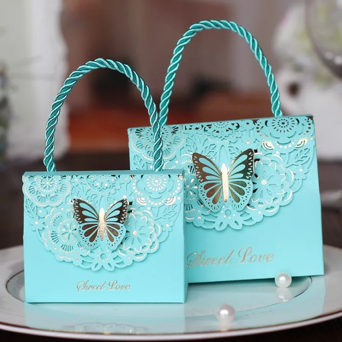 butterfly wedding favor paper sweet bag box candy gift boxes