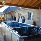 Chinese Air jet massage outdoor swim pool 7 people free standing spa bathtub villa whirlpool hot bath tub with spa