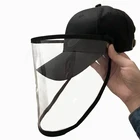 6-Panel Hat Cap 2020 New Unisex Full Face Proof Spray Spittle Epidemic Prevention PVC Face Shield Cap Baseball Hat Cap