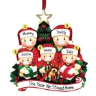 Family Personalised Christmas Crafts Gift Pendant Face Santa Christmas Tree Decoration Family Name