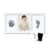 Newborn baby handprint and footprint kit wood baby photo frame