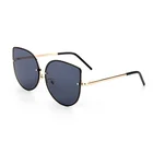 Copper Sunglasses Sunglasses Factory Hot Sell Stylish Luxury Cat Eye Light Weight Copper Frame Lovely Lady Sunglasses