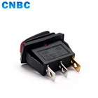 Waterproof kcd3 button illuminated rocker switch 3 Pins ON OFF 20A 125V 16A 250V