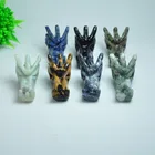 Wholesale Hand-Carved Natural Crystal Jade Dragon Head Figurine For Decoration