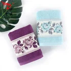 plain weave terry towel with a beautiful lace cloth luxury good quality gift towel home hotel use