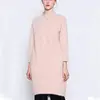 Pregnant Women's Pink Color Mink Hair Custom Knitted Sweater Mujer Girl Mama Long Sleeve Maternity Fall Dresses For Women
