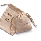 PandaSew 8*10cm customized soft suede jewelry pouch/jewelry packaging bag with custom logo