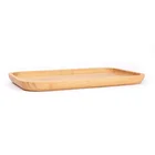 Bamboo Round Plates Cheese Coffee Tea Serving Tray Fruit Platters Party Dinner Sour Candy 13 X 9 0.8