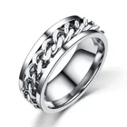 Net red female open beer ring trendy man turn chain couple transfer rotating titanium steel can open bottle ring