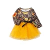 New Autumn Baby Girls Casual Style Yellow Long Sleeve Bow-knot Design For Princess Dress Kids Clothes