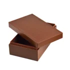 personalised vintage brown suede faux leather look storage box with lid