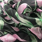 Customer Plant Printed 8mm Silk Organza Fabric
