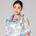 real 100 pure silk twill square digital custom printed silk scarves