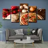 Decorative Painting 5 Piece HD Printed pizza spice food grapes Painting Canvas Print kitchen restaurant painting
