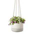 Amazion hot selling cotton rope planter basket/fruit storage basket