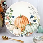 Plate Ceramic Plate Design Eco Friendly Wholesale Ceramic Tableware Harvest Pumpkin Plate Dinnerware