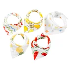 Cloth Print animal Triangle Cotton Baby Scarf Meal Collar baby Accessories Baby Bibs For Boy&Girl