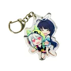 Cheap promotion clear printed custom anime acrylic keychain