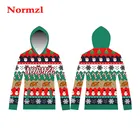 Normzl 2020 New Wholesale Christmas Themed Customized Logo Full-Zip Hoodie Jacket For Men