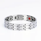 MS Man Stainless steel jewelry adjustable Fashion Custom Heart Shape Health Magnetic Bracelets Power Energy Bracelet