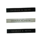 Factory custom high quality Gold and silver line woven label For Garment