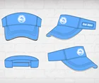 top quality custom design blue color embroidered screen printing logo uv sports fishing sun visor cap hat